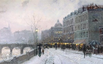 Landscapes Painting - Evening on the Seine TK cityscape